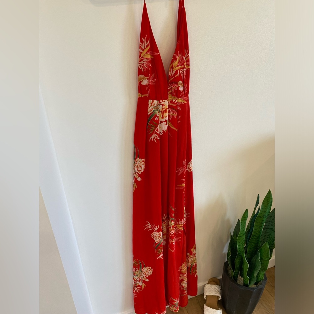 XS/6 - BACKLESS Hello Molly - Treacle Maxi Dress - Red - BNWT